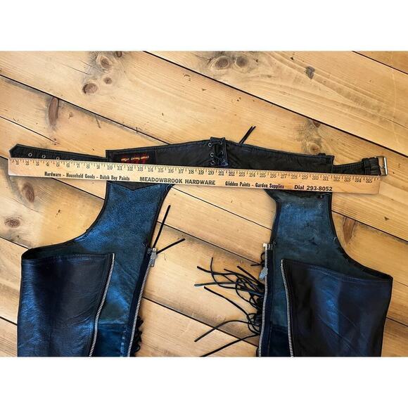 Hot Leathers Ladies Black Leather Motorcycle Fringed Biker Adjustable Buckle. SM - Picture 8 of 8